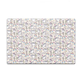 Пазл магнитный 126 элементов с принтом Единорог в Курске, полимерный материал с магнитным слоем | 126 деталей, размер изделия —  180*270 мм | Тематика изображения на принте: арт | единорог | единороги | звезда | звёзды | лошади | облако | облачко | пони | радуга | рисунок