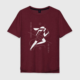 Мужская футболка хлопок Oversize с принтом Everyday Runner в Курске, 100% хлопок | свободный крой, круглый ворот, “спинка” длиннее передней части | 