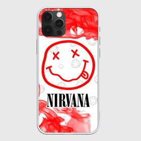 Чехол для iPhone 12 Pro Max с принтом NIRVANA НИРВАНА в Курске, Силикон |  | band | cobain | face | kurt | logo | music | nirvana | rock | rocknroll | группа | кобейн | курт | лого | логотип | музыка | музыкальная | нирвана | рожица | рок | рокнролл | символ