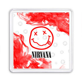 Магнит 55*55 с принтом NIRVANA / НИРВАНА в Курске, Пластик | Размер: 65*65 мм; Размер печати: 55*55 мм | Тематика изображения на принте: band | cobain | face | kurt | logo | music | nirvana | rock | rocknroll | группа | кобейн | курт | лого | логотип | музыка | музыкальная | нирвана | рожица | рок | рокнролл | символ