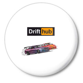 Значок с принтом Дрифт в Курске,  металл | круглая форма, металлическая застежка в виде булавки | drift | drifthub | авто | гонки | гонщик | дрифт | занос | машина | стритрейсер | стритрейсинг | тачки