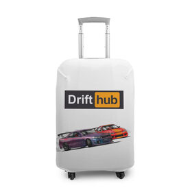 Чехол для чемодана 3D с принтом Дрифт в Курске, 86% полиэфир, 14% спандекс | двустороннее нанесение принта, прорези для ручек и колес | drift | drifthub | авто | гонки | гонщик | дрифт | занос | машина | стритрейсер | стритрейсинг | тачки