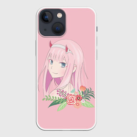 Чехол для iPhone 13 mini с принтом Pink Zero Two в Курске,  |  | 002 | 02 | ahegao | anime | darling | franx | franxx | girl | girls | in | senpai | the | two | waifu | zero | zerotwo | аниме | ахегао | вайфу | девушка | семпай | сенпай | тян