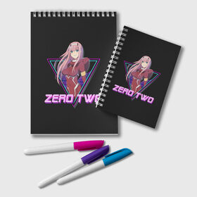 Блокнот с принтом ZeroTwo (Darling in the Franx) в Курске, 100% бумага | 48 листов, плотность листов — 60 г/м2, плотность картонной обложки — 250 г/м2. Листы скреплены удобной пружинной спиралью. Цвет линий — светло-серый
 | Тематика изображения на принте: 002 | 02 | ahegao | anime | darling | franx | franxx | girl | girls | in | senpai | the | two | waifu | zero | zerotwo | аниме | ахегао | вайфу | девушка | семпай | сенпай | тян