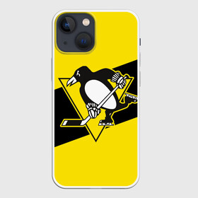 Чехол для iPhone 13 mini с принтом Питтсбург Пингвинз в Курске,  |  | hockey | nhl | penguins | pittsburg | pittsburgh | pittsburgh penguins | usa | нхл | пингвинз | питтсбург | питтсбург пингвинз | спорт | сша | хоккей | шайба