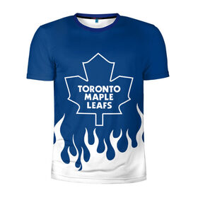 Мужская футболка 3D спортивная с принтом Торонто Мейпл Лифс в Курске, 100% полиэстер с улучшенными характеристиками | приталенный силуэт, круглая горловина, широкие плечи, сужается к линии бедра | Тематика изображения на принте: hockey | maple leafs | nhl | toronto | toronto maple leafs | usa | мейпл лифс | нхл | спорт | сша | торонто | торонто мейпл лифс | хоккей | шайба