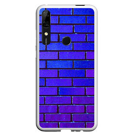 Чехол для Honor P Smart Z с принтом Brick в Курске, Силикон | Область печати: задняя сторона чехла, без боковых панелей | blue | brick | purple | texture | wall | кирпич | кирпичный | синий | стена | текстура | фиолетовый