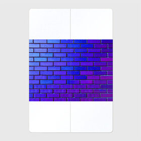 Магнитный плакат 2Х3 с принтом Brick в Курске, Полимерный материал с магнитным слоем | 6 деталей размером 9*9 см | Тематика изображения на принте: blue | brick | purple | texture | wall | кирпич | кирпичный | синий | стена | текстура | фиолетовый