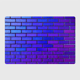 Магнитный плакат 3Х2 с принтом Brick в Курске, Полимерный материал с магнитным слоем | 6 деталей размером 9*9 см | Тематика изображения на принте: blue | brick | purple | texture | wall | кирпич | кирпичный | синий | стена | текстура | фиолетовый