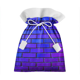 Подарочный 3D мешок с принтом Brick в Курске, 100% полиэстер | Размер: 29*39 см | Тематика изображения на принте: blue | brick | purple | texture | wall | кирпич | кирпичный | синий | стена | текстура | фиолетовый