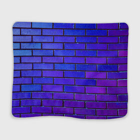 Плед 3D с принтом Brick в Курске, 100% полиэстер | закругленные углы, все края обработаны. Ткань не мнется и не растягивается | Тематика изображения на принте: blue | brick | purple | texture | wall | кирпич | кирпичный | синий | стена | текстура | фиолетовый