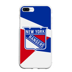 Чехол для iPhone 7Plus/8 Plus матовый с принтом Нью-Йорк Рейнджерс в Курске, Силикон | Область печати: задняя сторона чехла, без боковых панелей | hockey | new york | new york rangers | nhl | rangers | usa | нхл | нью йорк | нью йорк рейнджерс | рейнджерс | спорт | сша | хоккей | шайба