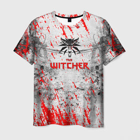 Мужская футболка 3D с принтом ВЕДЬМАК в Курске, 100% полиэфир | прямой крой, круглый вырез горловины, длина до линии бедер | geralt | the witcher | the witcher wild hunt | witcher | ведьмак | геральт