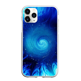 Чехол для iPhone 11 Pro Max матовый с принтом Водоворот в Курске, Силикон |  | abstraction | fractal | whirlpool | абстракция | синий цвет.