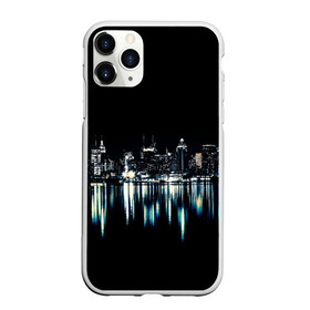 Чехол для iPhone 11 Pro Max матовый с принтом Ночной город в Курске, Силикон |  | urban | город | ночной город | ночь | отражение | отражение в воде | текстуры