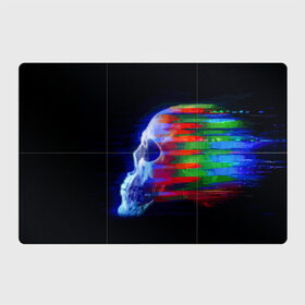 Магнитный плакат 3Х2 с принтом Glitch skull в Курске, Полимерный материал с магнитным слоем | 6 деталей размером 9*9 см | color | glitch | paint | skull | vanguard | авангард | глитч | краска | цвет | череп