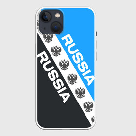 Чехол для iPhone 13 с принтом RUSSIA SPORT в Курске,  |  | russia | sport | герб | империя | имперский | патриот | патриотизм | российская | россия | русский | спорт | страны | флаг | я русский