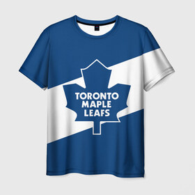 Мужская футболка 3D с принтом Торонто Мейпл Лифс в Курске, 100% полиэфир | прямой крой, круглый вырез горловины, длина до линии бедер | hockey | maple leafs | nhl | toronto | toronto maple leafs | usa | мейпл лифс | нхл | спорт | сша | торонто | торонто мейпл лифс | хоккей | шайба