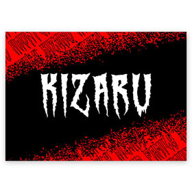 Поздравительная открытка с принтом KIZARU / КИЗАРУ в Курске, 100% бумага | плотность бумаги 280 г/м2, матовая, на обратной стороне линовка и место для марки
 | family | haunted | kizaru | logo | music | rap | rapper | кизару | лого | логотип | логотипы | музыка | рэп | рэпер | рэперы | символ | символы | фэмили | хантед