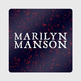 Магнит виниловый Квадрат с принтом MARILYN MANSON / М. МЭНСОН в Курске, полимерный материал с магнитным слоем | размер 9*9 см, закругленные углы | Тематика изображения на принте: logo | manson | marilyn | music | rock | группа | лого | логотип | логотипы | менсон | мерилин | мерлин | музыка | мэнсон | мэрилин | рок | символ