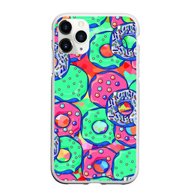 Чехол для iPhone 11 Pro матовый с принтом Donuts в Курске, Силикон |  | colorful | donuts | patterns | sweet | texture | пончики | разноцветный | сладкое | текстура | узоры