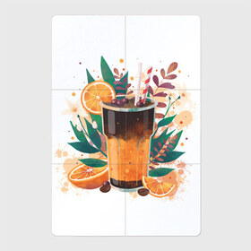 Магнитный плакат 2Х3 с принтом бодрящий коктейль в Курске, Полимерный материал с магнитным слоем | 6 деталей размером 9*9 см | Тематика изображения на принте: апельсин | бодрость | витамины | коктейль | кофе | лето | напиток | яркий