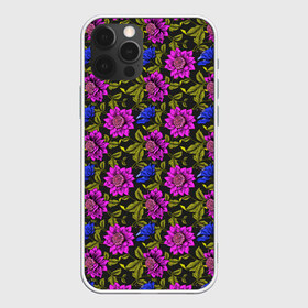 Чехол для iPhone 12 Pro Max с принтом Цветочная Фантазия в Курске, Силикон |  | flower | flowers | flowers pattern | neon | pattern | неон | неоновые цвета | патерн | паттерн | рисунок | цветки | цветочки | цветочный паттерн | цветы | цветы фон