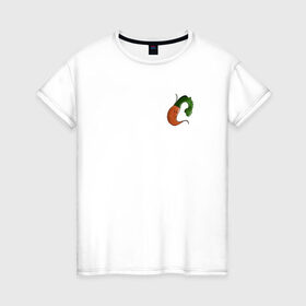 Женская футболка хлопок с принтом Грустная морковка в Курске, 100% хлопок | прямой крой, круглый вырез горловины, длина до линии бедер, слегка спущенное плечо | 