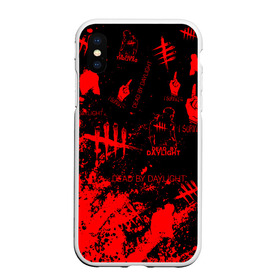 Чехол для iPhone XS Max матовый с принтом Dead by Daylight в Курске, Силикон | Область печати: задняя сторона чехла, без боковых панелей | dbd | dead by daylight | esport | games | survival horror | дбд | дед бай дейлайт | игроки | игролюбители | игроманы | игры | киберспорт | мертвы к рассвету