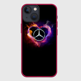 Чехол для iPhone 13 mini с принтом Mercedes Benz в Курске,  |  | Тематика изображения на принте: amg | love mercedes | mercedes | mercedes в сердце | mercedes значок | mercedes лого | mercedes марка | амг | бенц | горящее сердце | лого автомобиля | логотип мерседес | люблю мерседес | мерин | мерс | мерседес | мерседес бенз