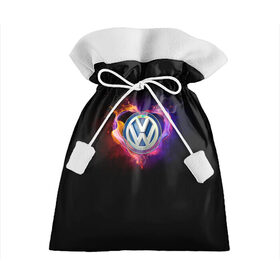 Подарочный 3D мешок с принтом Volkswagen в Курске, 100% полиэстер | Размер: 29*39 см | love vw | volkswagen | vw | vw в сердце | vw значок | vw лого | vw марка | vw эмблема | wv | горящее сердце | значок vw | значок фольксваген | лого автомобиля | лого вольцваген | логотип vw | люблю vw | люблю фольксваген