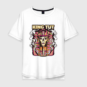 Мужская футболка хлопок Oversize с принтом Тутанхамон в Курске, 100% хлопок | свободный крой, круглый ворот, “спинка” длиннее передней части | Тематика изображения на принте: egypt | faraon | king | mummy | pharaon | pyramid | smoke | swag | traveling | tsar | tut | tutankhamun | гробница | дым | дымок | египетская | король | маска тутанхамона | мумия | пирамида | пирамиды | путешествия | свэ