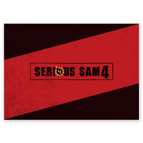 Поздравительная открытка с принтом SERIOUS SAM 4 / Крутой Сэм в Курске, 100% бумага | плотность бумаги 280 г/м2, матовая, на обратной стороне линовка и место для марки
 | 