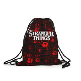 Рюкзак-мешок 3D с принтом Stranger Things. в Курске, 100% полиэстер | плотность ткани — 200 г/м2, размер — 35 х 45 см; лямки — толстые шнурки, застежка на шнуровке, без карманов и подкладки | normal people scare me | stranger things | детектив | драма | кино | очень странные дела | сериалы | странгер тхингс | триллер | уилл | фантастика | фильмы | хоукинс