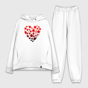 Женский костюм хлопок Oversize с принтом Звездное сердце в Курске,  |  | heart | love is | love you | stars | valentines day | бабушка | валентинка | влюбленные | девушке | жена | звезды | лучшая | любимая | люблю | любовь | мама | молодожены | подарок | романтика | свадебные | свадьба | сердечки