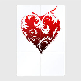 Магнитный плакат 2Х3 с принтом Узорное сердце в Курске, Полимерный материал с магнитным слоем | 6 деталей размером 9*9 см | heart | love is | love you | valentines day | бабушка | валентинка | влюбленные | девушке | жена | лучшая | любимая | люблю | любовь | мама | молодожены | подарок | романтика | свадебные | свадьба | сердечки | сердечко