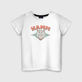 Детская футболка хлопок с принтом Hamm в Курске, 100% хлопок | круглый вырез горловины, полуприлегающий силуэт, длина до линии бедер | disney | hamm | pixar | toy story | vdkimel | дисней | история игрушек | пиксар