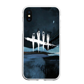 Чехол для iPhone XS Max матовый с принтом Dead by Daylight в Курске, Силикон | Область печати: задняя сторона чехла, без боковых панелей | dbd | dead by daylight | esport | games | survival horror | дбд | дед бай дейлайт | игроки | игролюбители | игроманы | игры | киберспорт | мертвы к рассвету