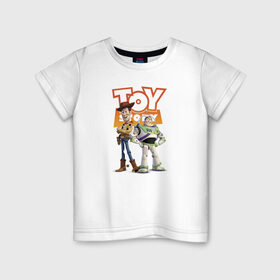 Детская футболка хлопок с принтом Toy Story в Курске, 100% хлопок | круглый вырез горловины, полуприлегающий силуэт, длина до линии бедер | buzz lightyear | disney | pixar | toy story | vdkimel | woody | базз лайтер | вуди | дисней | история игрушек | пиксар