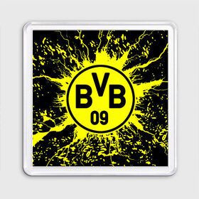 Магнит 55*55 с принтом BORUSSIA. в Курске, Пластик | Размер: 65*65 мм; Размер печати: 55*55 мм | Тематика изображения на принте: borussia | fc | football | football club | sport | боруссия | спорт | спортивные | униформа | фирменные цвета | фк | футбол | футбольный клуб