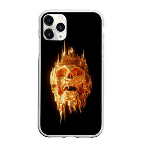 Чехол для iPhone 11 Pro Max матовый с принтом Golden Skull в Курске, Силикон |  | cool | cyborg | decoration | fashion | fear | ghost | haloween | head | horror | robot | skeleton | skull | technology | голова | киборг | круто | мода | призрак | робот | скелет | технологии | ужас | украшение | хеллоуин | череп