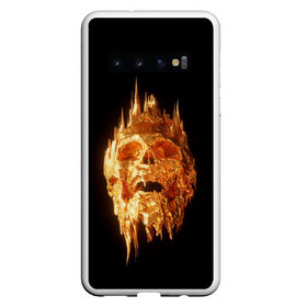 Чехол для Samsung Galaxy S10 с принтом Golden Skull в Курске, Силикон | Область печати: задняя сторона чехла, без боковых панелей | cool | cyborg | decoration | fashion | fear | ghost | haloween | head | horror | robot | skeleton | skull | technology | голова | киборг | круто | мода | призрак | робот | скелет | технологии | ужас | украшение | хеллоуин | череп