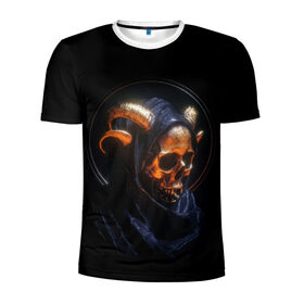 Мужская футболка 3D спортивная с принтом Golden skull | 1.1 в Курске, 100% полиэстер с улучшенными характеристиками | приталенный силуэт, круглая горловина, широкие плечи, сужается к линии бедра | cool | cyborg | decoration | fashion | fear | ghost | halloween | head | horror | robot | skeleton | skull | technology | голова | киборг | круто | мода | призрак | робот | скелет | технологии | ужас | украшение | хеллоуин | череп