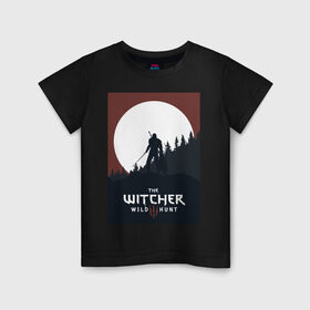 Детская футболка хлопок с принтом The Witcher, Wild Hunt, Геральд, Ведьмак. в Курске, 100% хлопок | круглый вырез горловины, полуприлегающий силуэт, длина до линии бедер | the witcher | wild hunt | ведьмак. | геральд