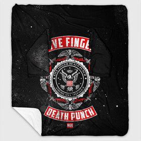 Плед с рукавами с принтом Five Finger Death Punch в Курске, 100% полиэстер | Закругленные углы, все края обработаны. Ткань не мнется и не растягивается. Размер 170*145 | Тематика изображения на принте: 5fdp | ffdp | five finger death punch | metal | группы | метал | музыка | рок