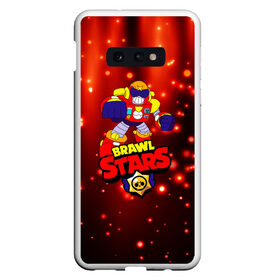 Чехол для Samsung S10E с принтом Brawl Stars/Surge в Курске, Силикон | Область печати: задняя сторона чехла, без боковых панелей | bibi | crow | kolette | leon | nita | sandy | surge | volt | бравл старс | вольт | герои | детям | звезда | звездные | леон | логотипы игр | мальчикам | огненный | огонь | робот | сенди | спайк | спраут | супергерои