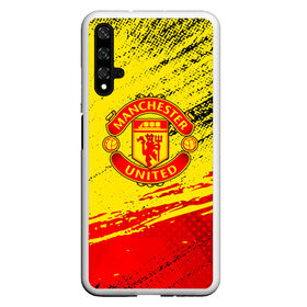 Чехол для Honor 20 с принтом MANCHESTER UNITED. в Курске, Силикон | Область печати: задняя сторона чехла, без боковых панелей | fc | fcmu | football | football club | manchester united | red devils | sport | красные дьяволы | манчестер юнайтед | спорт | фк | фкмю | футбол | футбольный клуб