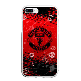 Чехол для iPhone 7Plus/8 Plus матовый с принтом MANCHESTER UNITED. в Курске, Силикон | Область печати: задняя сторона чехла, без боковых панелей | 