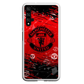 Чехол для Honor 20 с принтом MANCHESTER UNITED. в Курске, Силикон | Область печати: задняя сторона чехла, без боковых панелей | 