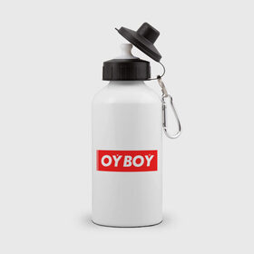 Бутылка спортивная с принтом oyboy в Курске, металл | емкость — 500 мл, в комплекте две пластиковые крышки и карабин для крепления | казахи | ойбой | сабуров | чбд | что было дальше | щербаков | юмор